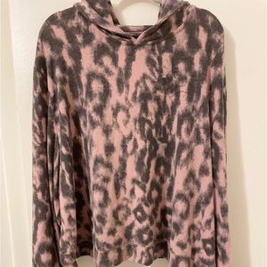 Plus Size Animal Print Hoodie - Blank NYC. 3X